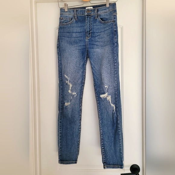 Sneak Peek Denim - Sneak Peek Distressed Skinny Jeans